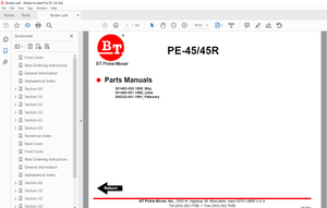 BT Forklift PE45/45R ELECTRIC LOW LIFT TRUCK OPERATOR MANUAL – PDF DOWNLOAD