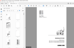 AMMANN ARX 12 ARX 16 ARX 20 RULLO TANDEM MANUALE D‘USO PDF