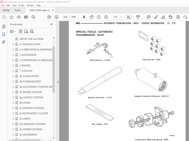 2005-2008 Jeep Grand Cherokee WK Service Manual - PDF DOWNLOAD