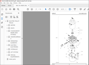 Still IXU 20 Electric Pallet Truck Spare Parts List Manual – PDF DOWNLOAD