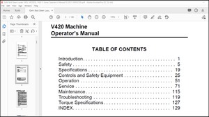 Gehl V4200 V420 (EU) V420 X-Series Skid-Steer Loaders Operator’s Manual 50950233 – PDF DOWNLOAD