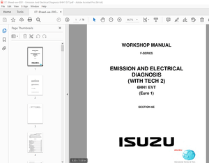 Isuzu 6HH1 EVT (Euro 1) Emission &amp; Electrical Diagnosis (Euro 1) F-Series Workshop Manual - PDF 