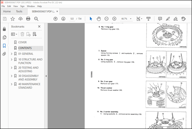 Komatsu PC650-5 PC710-5 Shop Manual(SEBM000607) – PDF DOWNLOAD