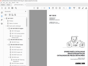 Ammann AV 130 X Tandem Roller Parts Manual 3007848 PDF