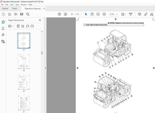 Sakai SW774 Series Vibrating Roller Operation Manual – PDF DOWNLOAD