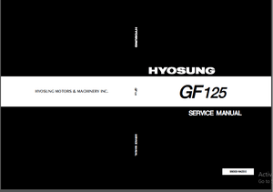Hyosung Gf125 Gf 125 Factory Service Repair Manual – Pdf DOWNLOAD