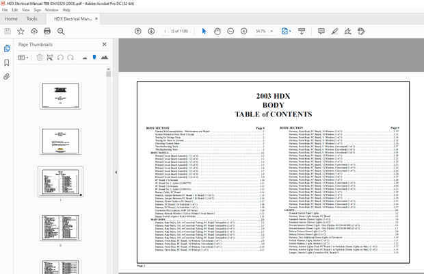 Thomas Built Buses HDX 2003 ELECTRICAL WIRING MANUAL  – PDF DOWNLOAD