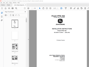 John Deere 7R Series Tractors Instruction Manual RE326854 - PDF DOWNLOAD