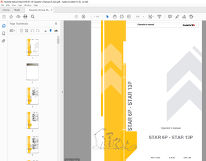 Haulotte Forklift STAR 6P – STAR 13P Operator’s manual – PDF DOWNLOAD