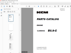 KCM ENGINE CUMMINS B5.9-C PARTS CATALOG MANUAL AAAP06207-0 - PDF DOWNLOAD