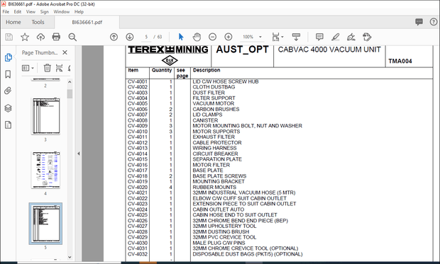 Cat Bucyrus TEREX MINING 218-029, Series B Technical Manual BI636661 – PDF DOWNLOAD