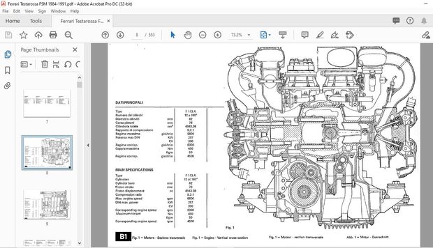 1984-1991 Ferrari Testarossa Factory Service Manual – PDF DOWNLOAD’