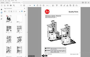 BT FORKLIFT RRX35/45, RDX30, RSX40/50 QUALITY PARTS MANUAL 306755-003 - PDF DOWNLOAD