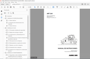 AMMANN ART 240 RODILLO DE NEUMÁTICOS MANUAL DE INSTRUCCIONES PDF