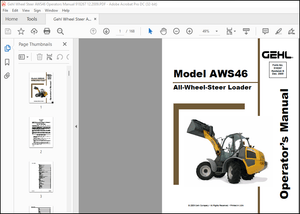 Gehl All-Wheel-Steer Loader AWS46 Operator’s Manual(918267) – PDF DOWNLOAD
