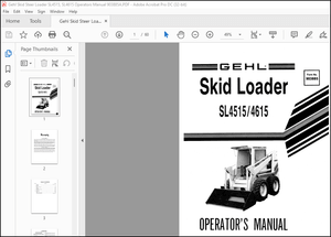 Gehl SL4515 SL4615 Skid Loader Operator’s Manual 903885 – PDF DOWNLOAD