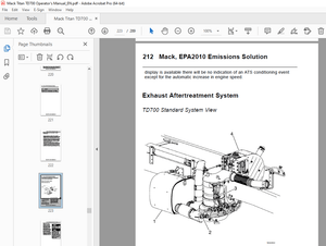 Mack Truck Titan TD700 Series Operator&#x27;s Manual 21394652 - PDF DOWNLOAD