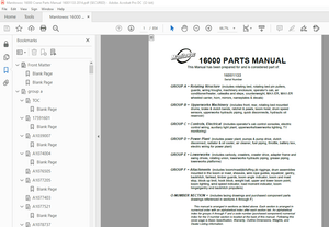 Manitowoc Crane 16000 Parts Manual SN 16001133 – PDF DOWNLOAD