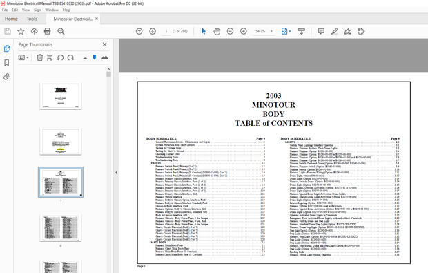 Thomas Built Buses MINOTOUR 2003 ELECTRICAL WIRING MANUAL  – PDF DOWNLOAD