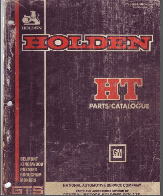 Holden Ht Spare Parts Book Catalogue Monaro Gts Brougham Pre – DOWNLOAD
