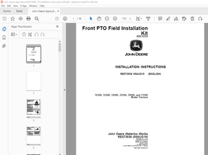 John Deere 7210R 7230R 7250R 7270R 7290R &amp; 7310R Tractors Instruction Manual RE573936 - PDF DOWNLOAD