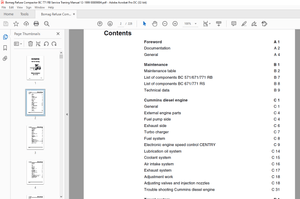 Bomag Refuse compactor BC 771 RB Service Training Manual 00809884 – PDF DOWNLOAD