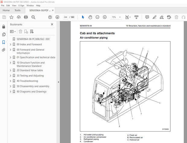 Komatsu PC308USLC-3E0 Hydraulic Excavator Service Repair Workshop Manual - PDF DOWNLOAD