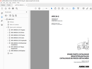 Ammann ARX 26-2 Tandem Roller Parts Catalogue Manual 3001319 PDF