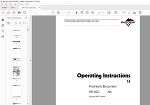 Cat Bucyrus RH 90C Hydraulic Excavator OPERATING INSTRUCTIONS MANUAL BI651452 – PDF DOWNLOAD