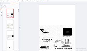 Bobcat 116 Hydraulic Excavator Operator&#x27;s Manual 6570362 - PDF DOWNLOAD