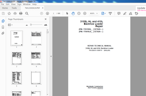 John Deere 310SL HL and 410L Backhoe Loader Repair Manual  PDF DOWNLOAD