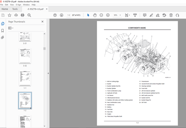 KCM 95Z7B WHEEL LOADER ISUZU 6WG1 Engine OPERATION &amp; MAINTENANCE MANUAL - PDF DOWNLOAD