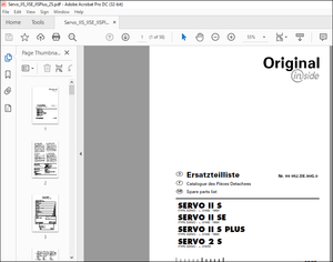 Pottinger Tractor SERVO II S SERVO II SE SERVO II S PLUS SERVO 2 S Spare parts list Manual PDF 