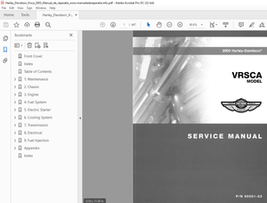 2003 Harley-Davidson VRSCA Service Manual Pn99501-03 - PDF DOWNLOAD