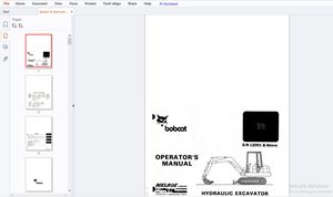 Bobcat 76 Hydraulic Excavator Operator’s Manual SN 12001 &amp; Above - PDF DOWNLOAD 