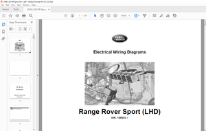 2008 Land Rover L320 Range Rover Sport (LHD) Electrical Wiring Diagrams Manual – PDF DOWNLOAD