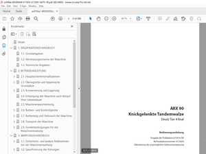 Ammann ARX 90 Knickgelenkte Tandemwalze Deutz Tier 4 final Bedienungsanleitu - PDF