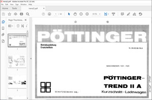 Pottinger Tractor Trend II A Ersatzteilliste Betriebsanleitung Manual – PDF DOWNLOAD