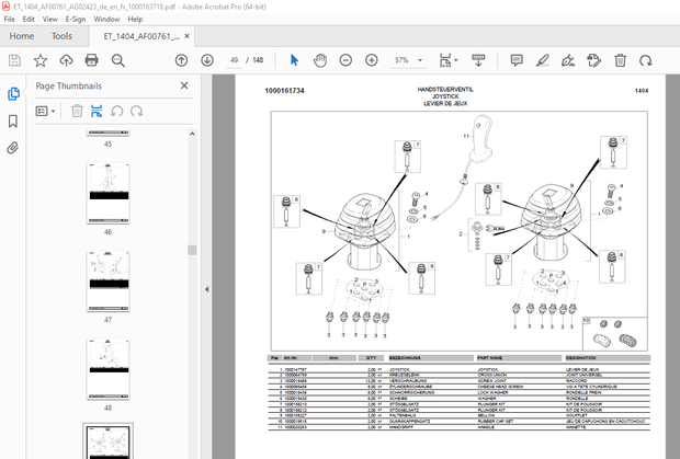 Wacker Neuson 1404 Crawler Excavator Parts Manual 1000163718 - PDF DOWNLOAD 