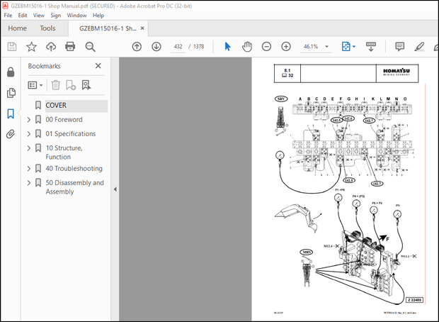 Komatsu HYDRAULIC MINING SHOVEL PC5500E-6 Shop Manual(15016-upE) – PDF DOWNLOAD