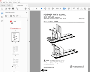 BT Prime-Mover PE45 PE45R Electric Low Lift Truck Parts Manual - PDF DOWNLOAD 