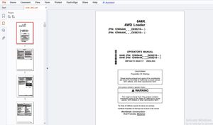 John Deere 644K 4WD Loader Operator’s Manual OMT317763 – PDF DOWNLOAD