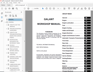 Mitsubishi Galant 2006 Workshop Manual - PDF DOWNLOAD