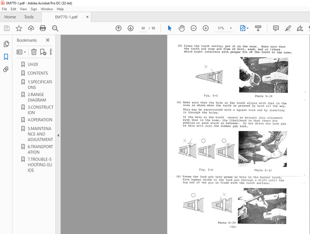 Hitachi Hydraulic Excavator UH20 Operation Manual(EM770-1) – PDF DOWNLOAD