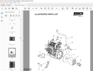 ROSCO SWEEPPRO Broom Operations, Service &amp; Parts Manual 39004-01 PDF DOWNLOAD