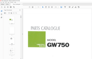 Sakai Vibrating Roller GW750 Parts Catalog Manual – PDF DOWNLOAD