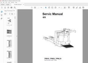 TOYOTA Forklift 7PM18, 7PM20, 7PML20 Service Manual 222995-040 - PDF DOWNLOAD