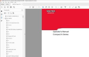 Valtra Tractor Compact A Series A53-A73 Operator’s Manual – PDF DOWNLOAD