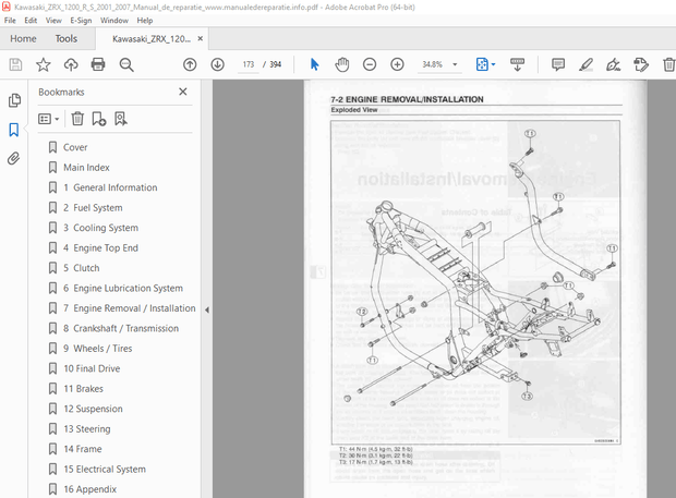 Kawasaki ZRX1200R ZRX1200S ZRX1200 Motorcycle Service Manual - PDF DOWNLOAD 