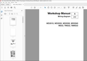 Volvo Penta MD2010, MD2020, MD2030, MD2040 MD22, TMD22, TAMD2 Wiring Diagram Workshop Manual PDF